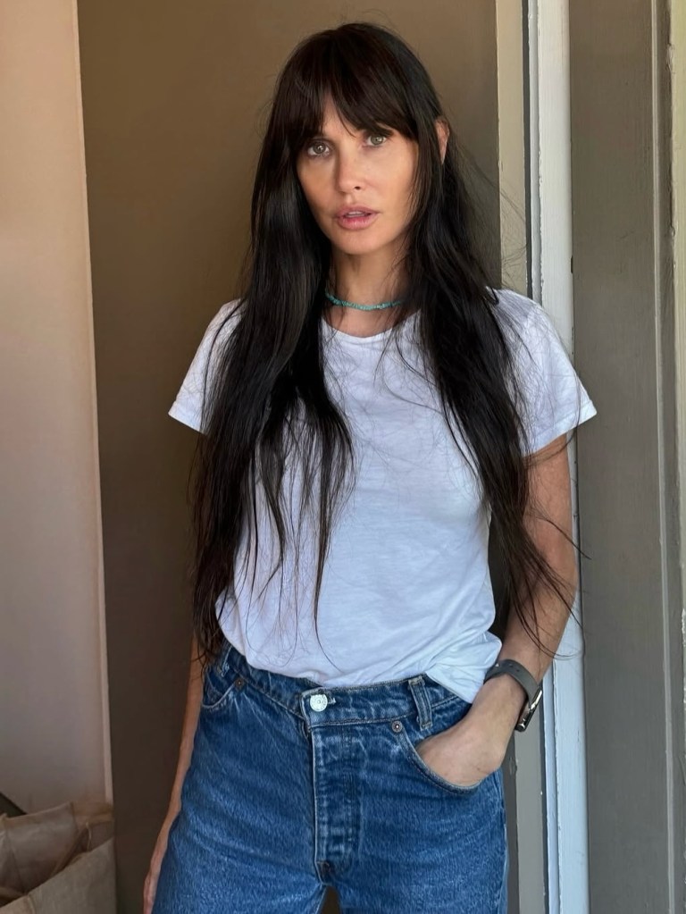 Demi Moore rocks bangs for her role in a short film from Gucci — in a throwback to her “Striptease” role.
