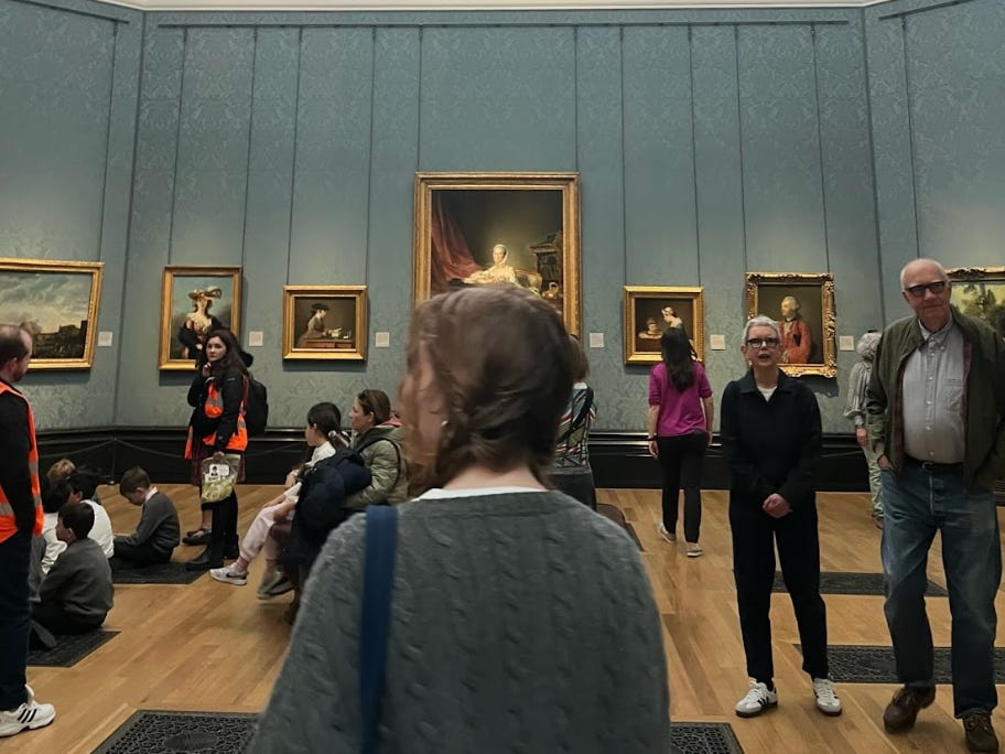 The writer at the National Portrait Gallery in the UK.
