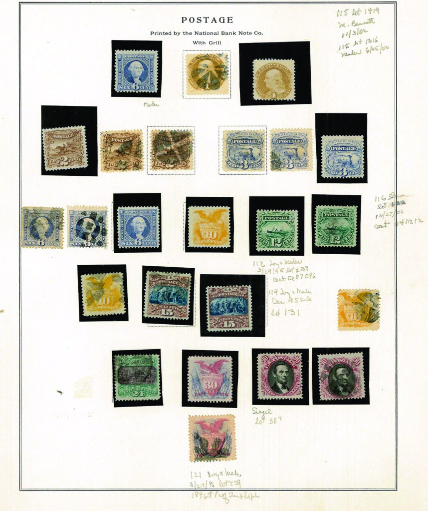 A portion of Stanley Marks' stamp collection.