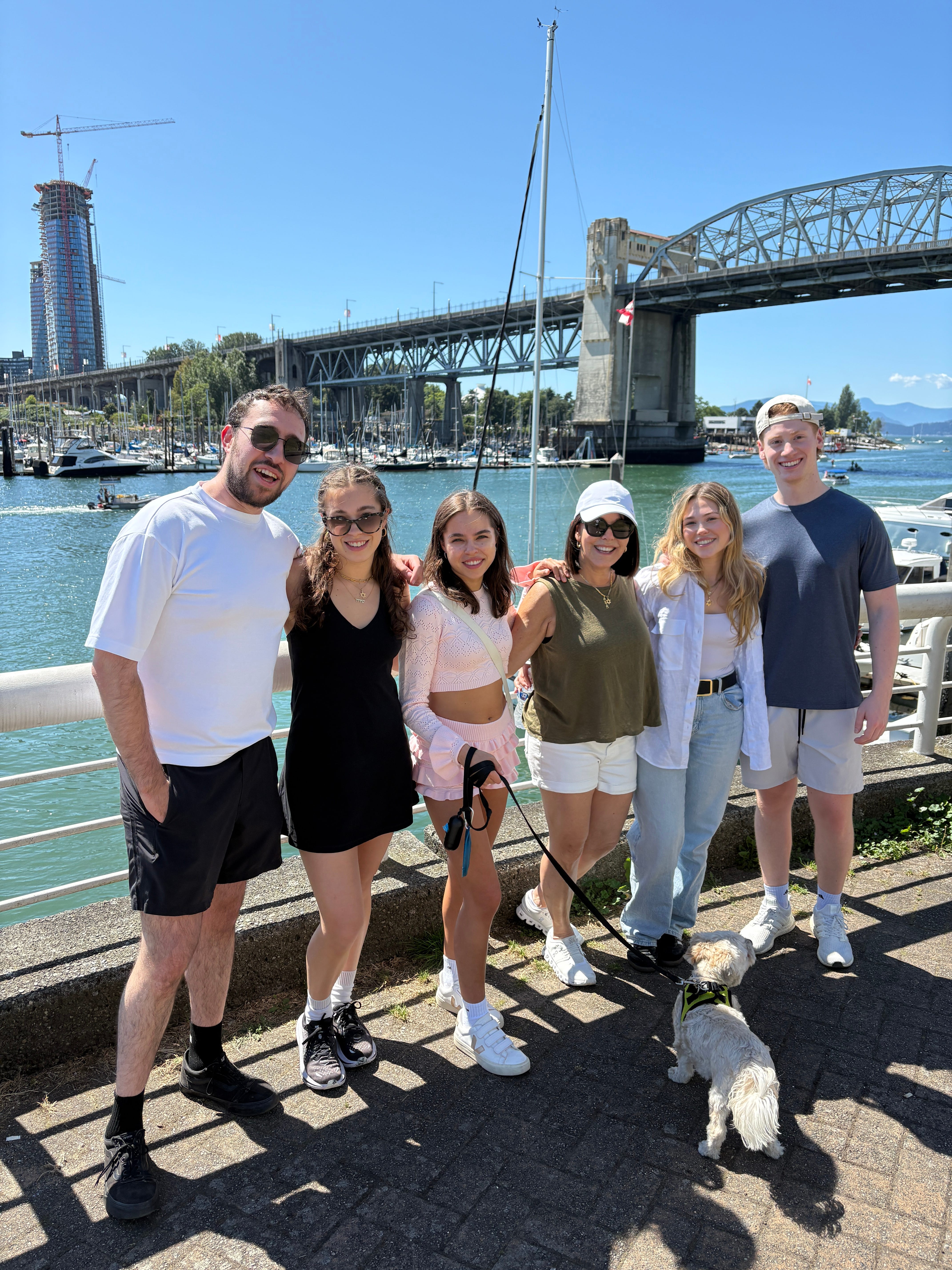 Family posing for photo