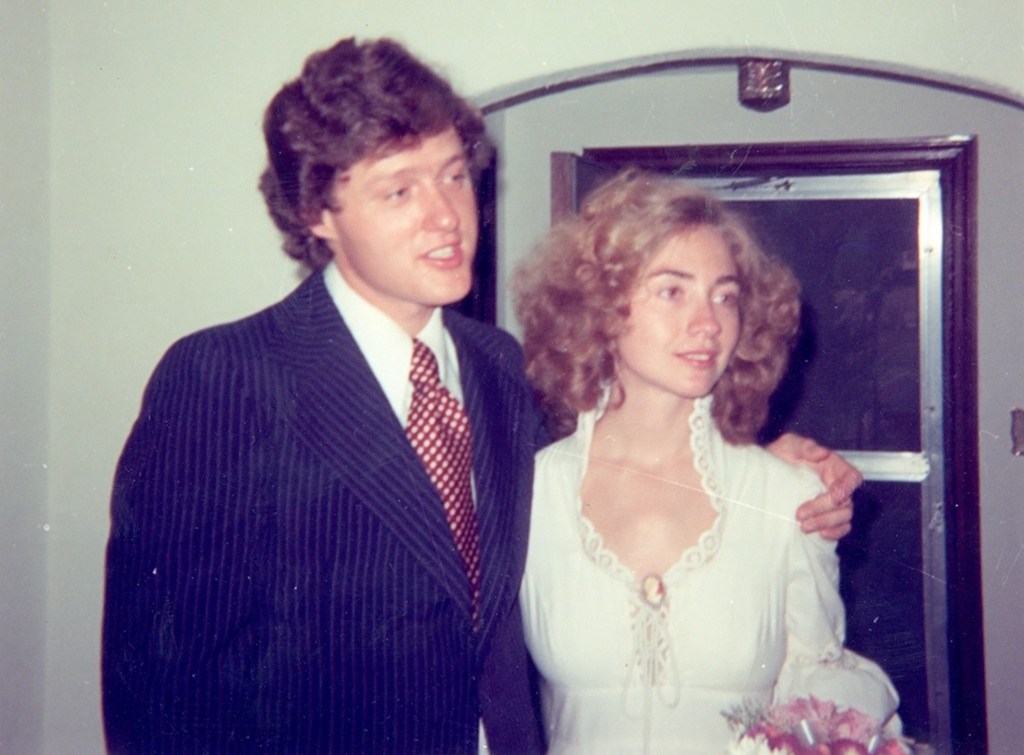 Hillary and Bill Clinton at their wedding in 1975.