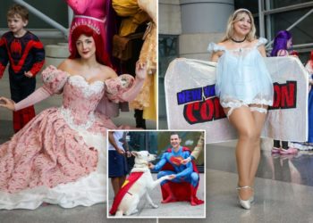 Inside the elaborate costumes at NY Comic Con – including couch-turned-ballgown, hand-bedazzled Cinderella slippers