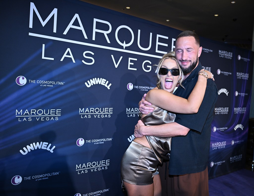 Tana Mongeau and Mike Majlak at Marquee Las Vegas grand reveal weekend at Marquee Nightclub at The Cosmopolitan of Las Vegas