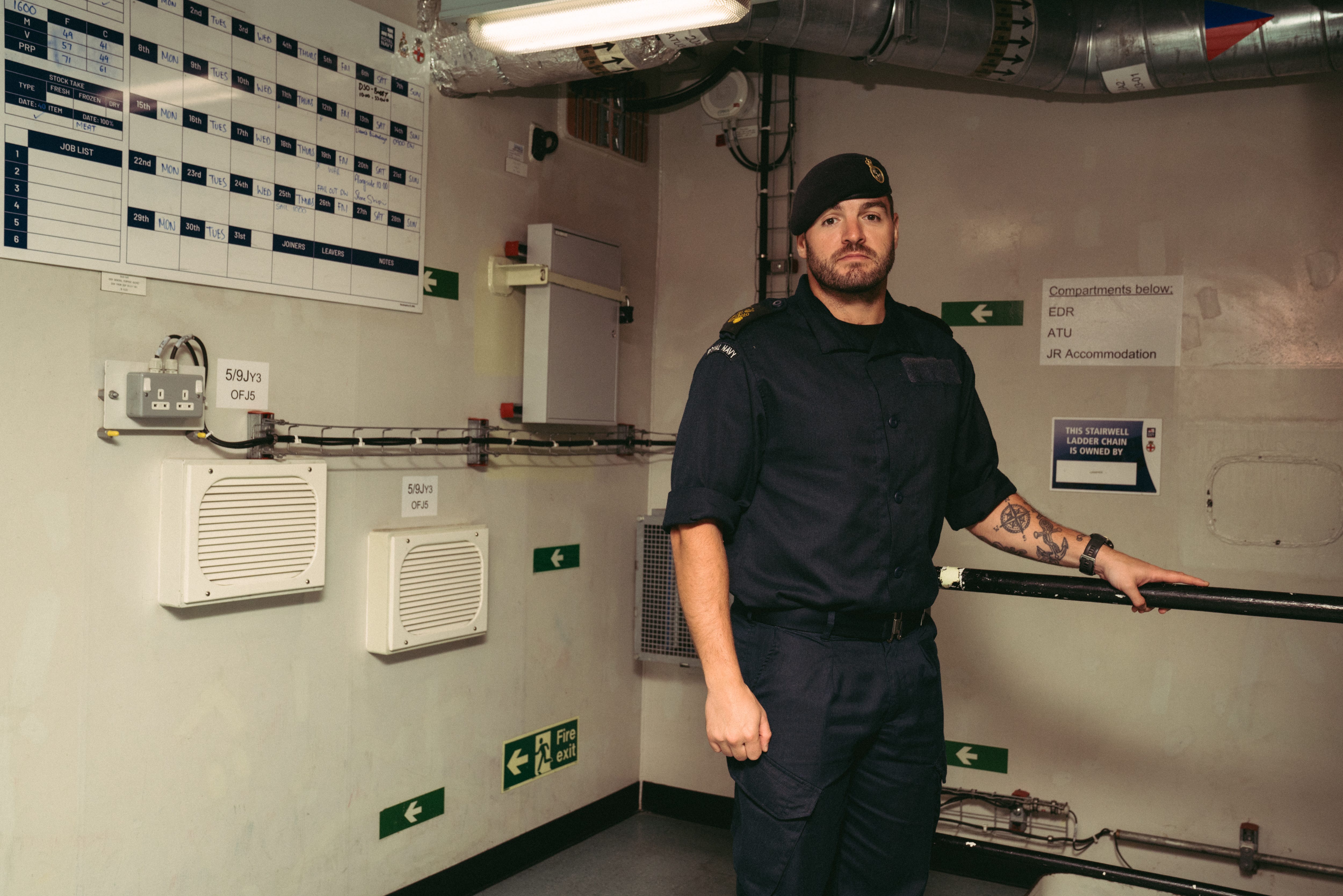 Portrait of Petty Officer (Catering Services) Craig Jackson - CS training.