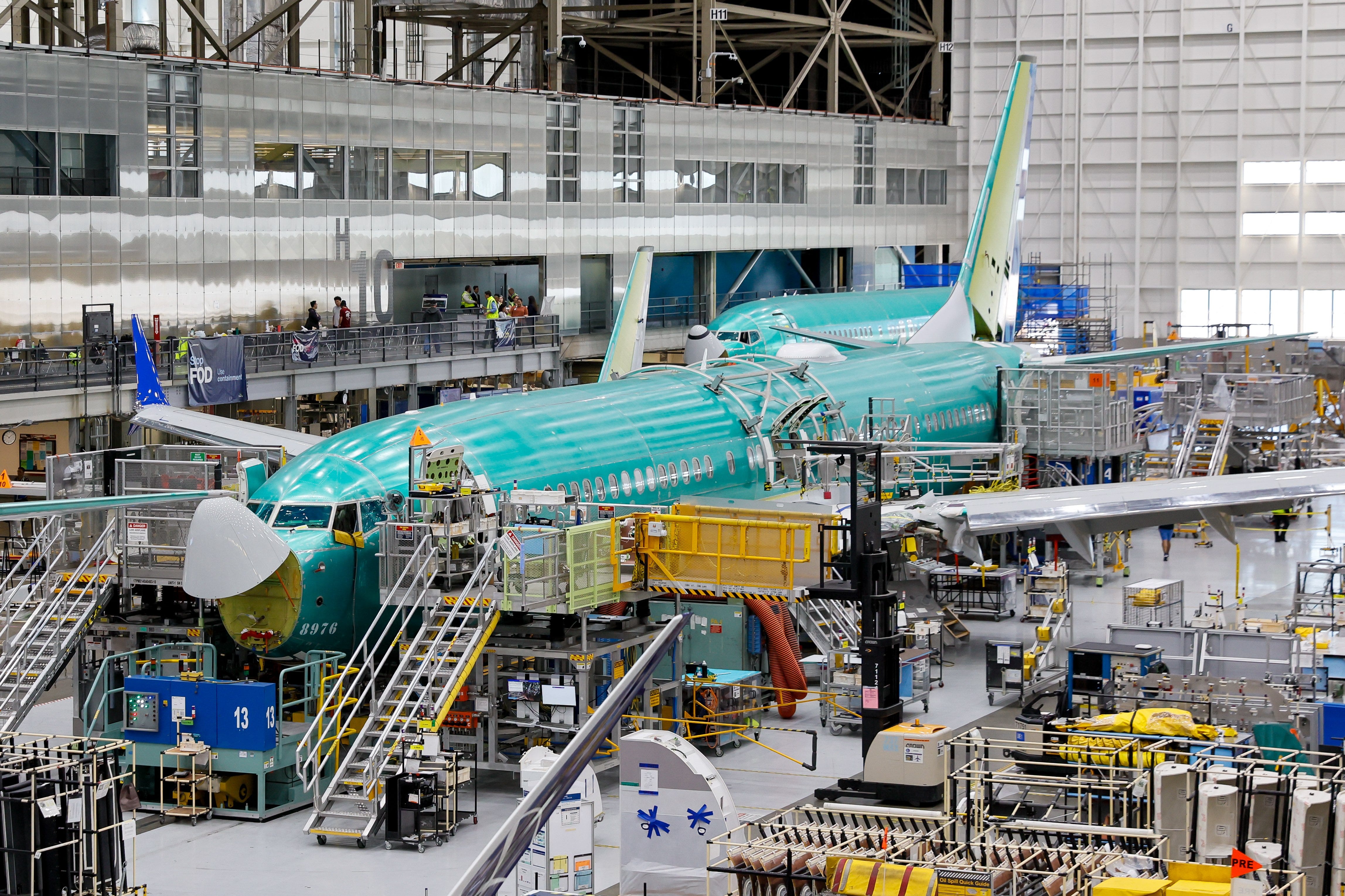 737 Max production in Washington.