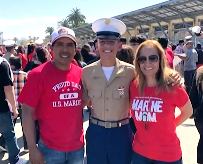 Steve Rios and his parents, Esteban Rios and Luisa Rodriguez.