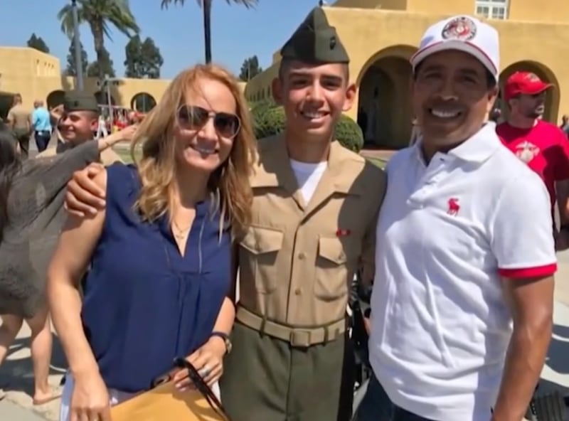 Steve Rios and his parents, Esteban Rios and Luisa Rodriguez.