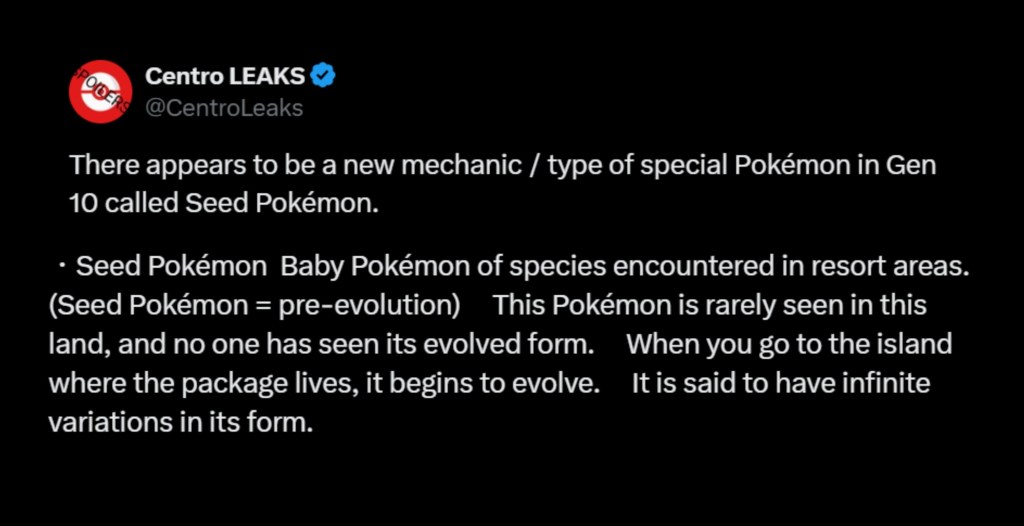 Pokémon Gen 10 Evolution Feature Leak