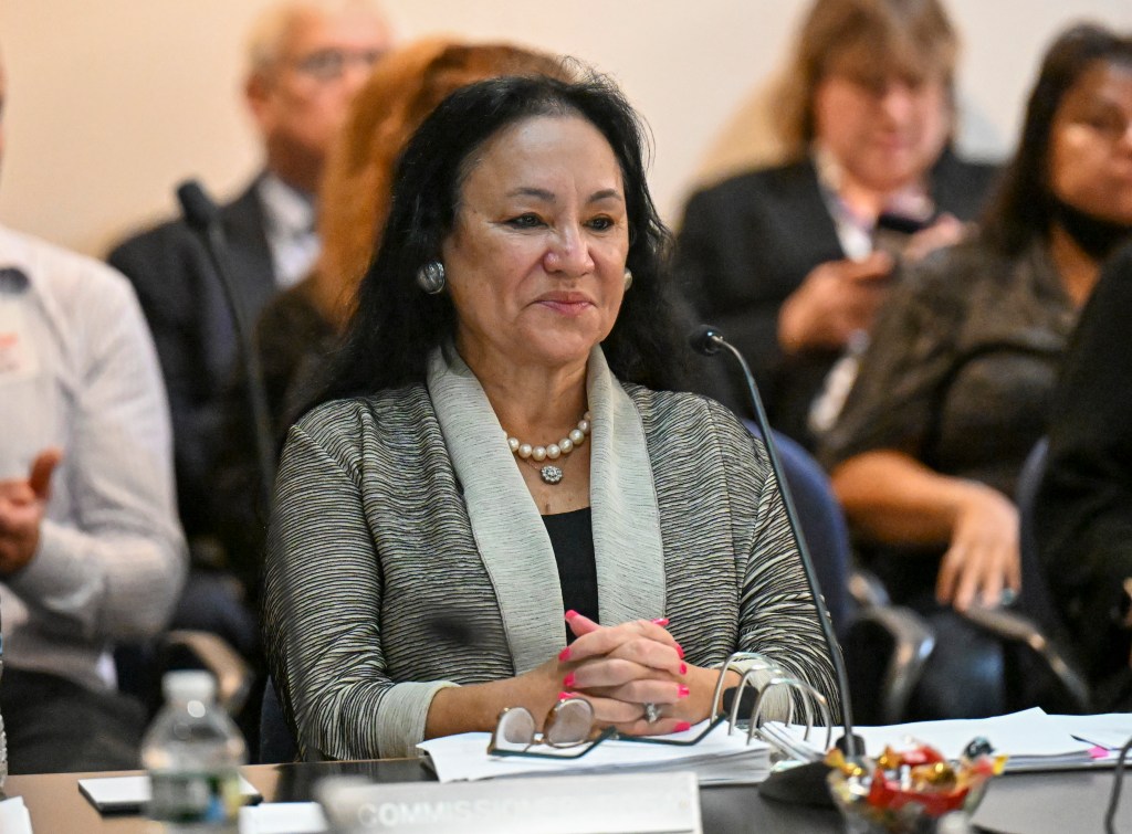 Betty A. Rosa, Commissioner of Education and president of the University of the State of New York, listening to a vote on P-12 consent agenda.