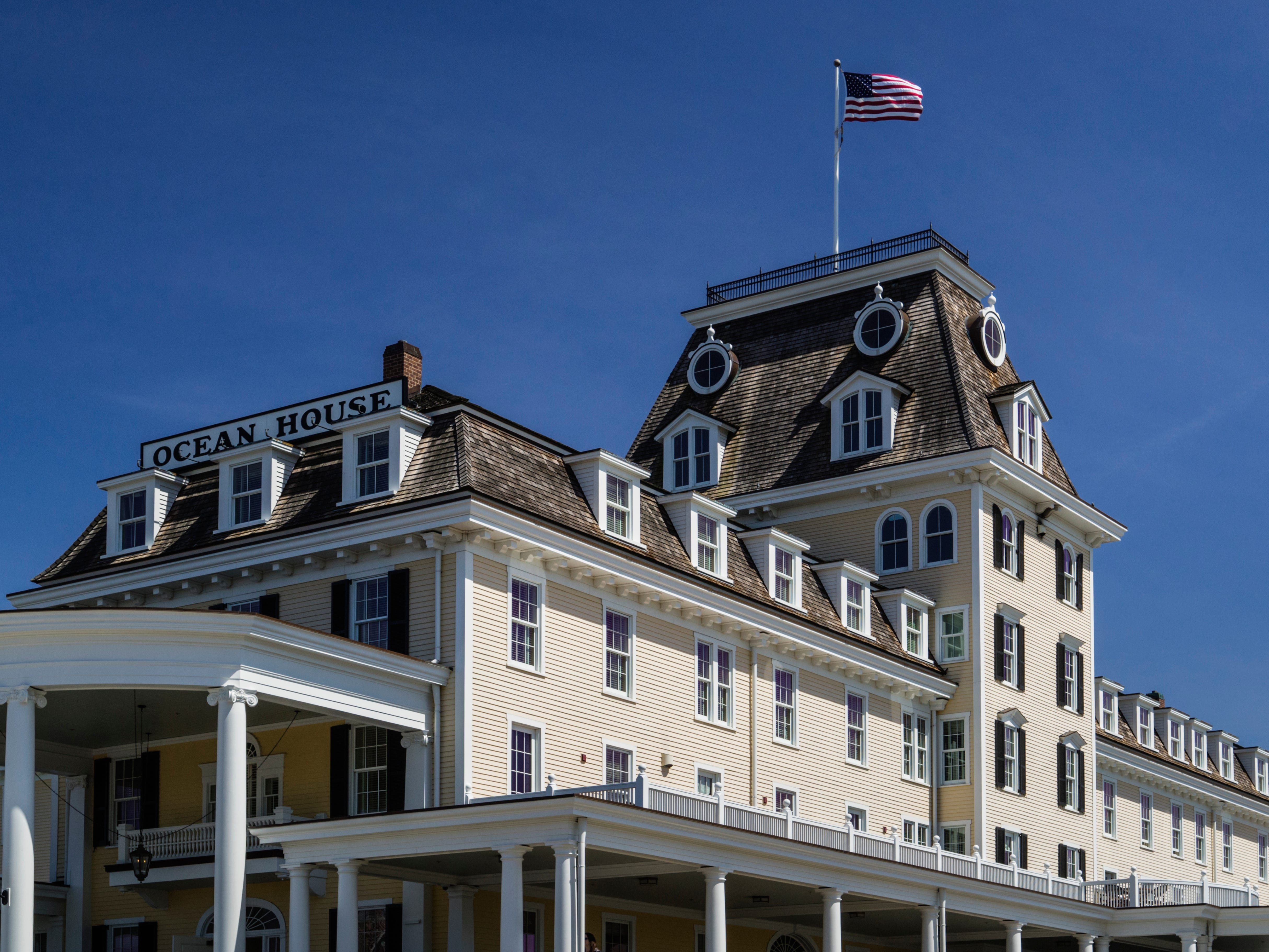 Ocean House hotel exterior in Watch Hill, Rhode Island.