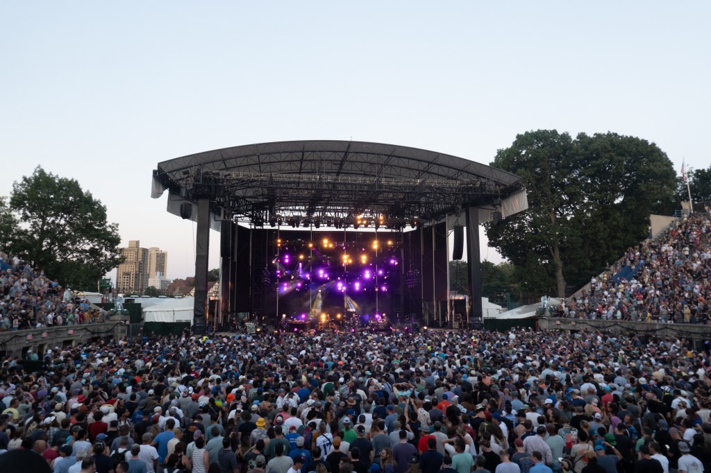 Phish on stage at Forest Hills Stadium in Queens on July 23, 2025 in New York.