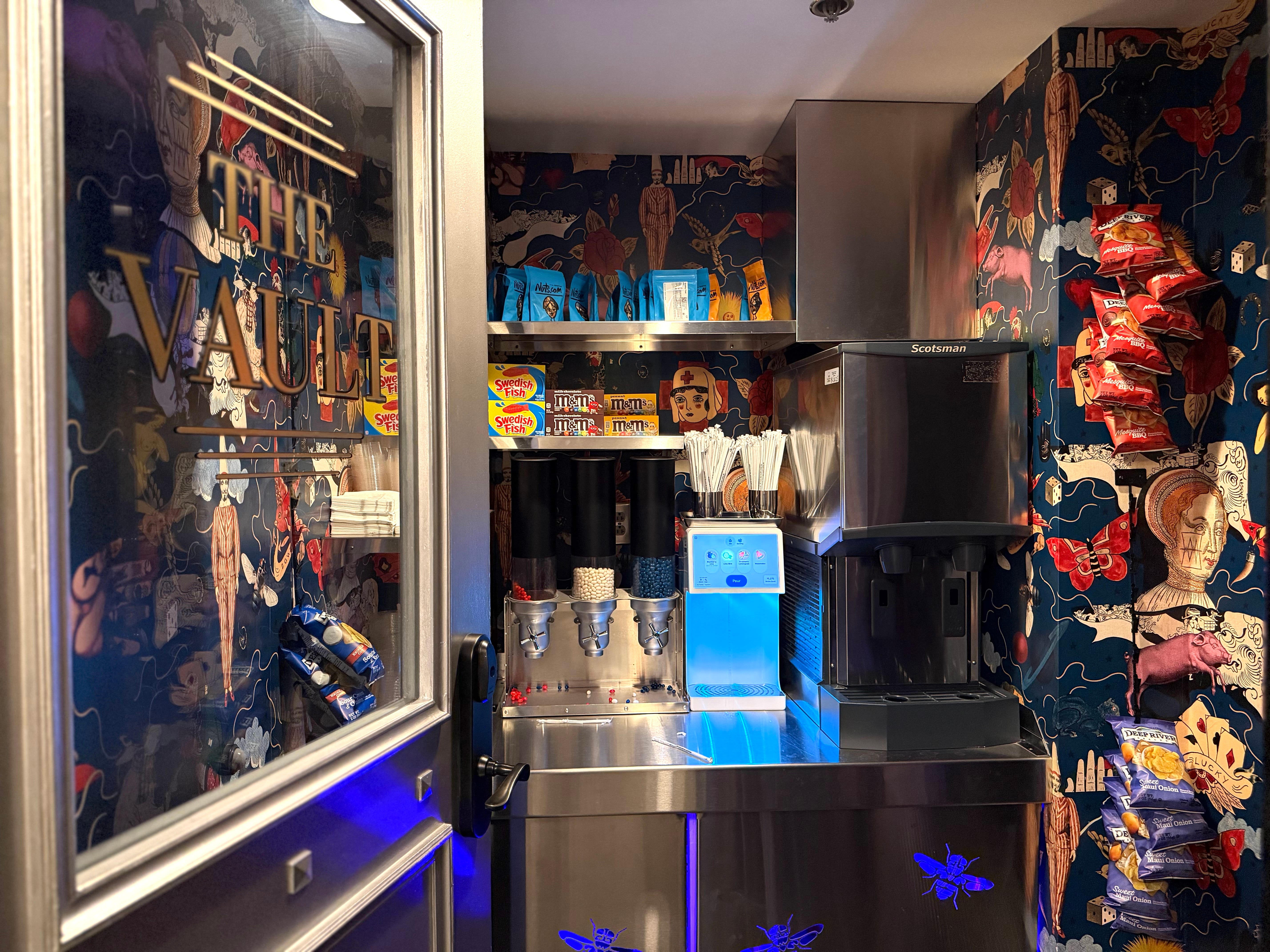 The Vault snack room at the Four Seasons.