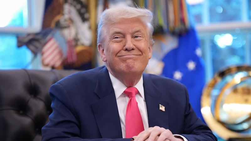 WASHINGTON, DC - AUGUST 14: U.S. President Donald Trump speaks in the Oval Office on August 14, 2025 in Washington, DC. Trump is expected to issue a proclamation on the 90th anniversary of Social Security and highlight his administration's efforts on the program. (Photo by Andrew Harnik/Getty Images)