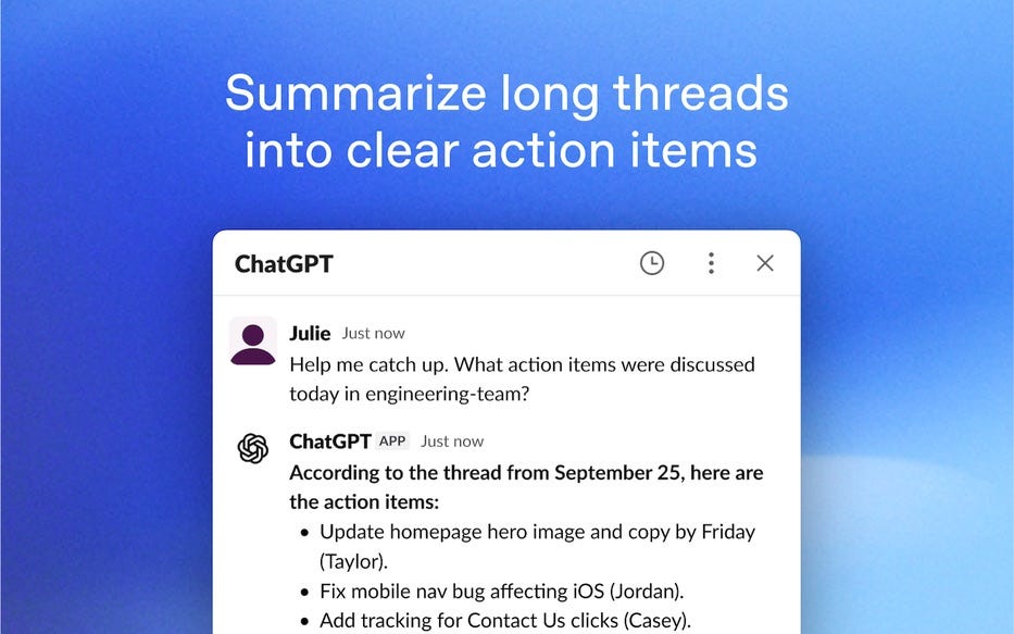 ChatGPT in Slack
