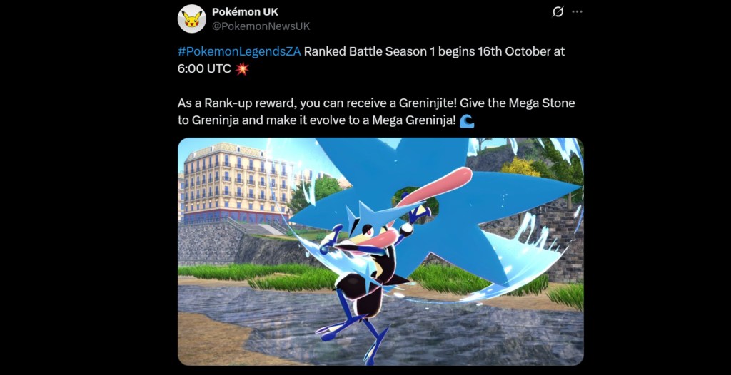 PLZA Mega Greninja Release Date