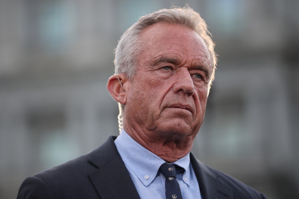 Robert F. Kennedy Jr. speaking to reporters outside the White House.