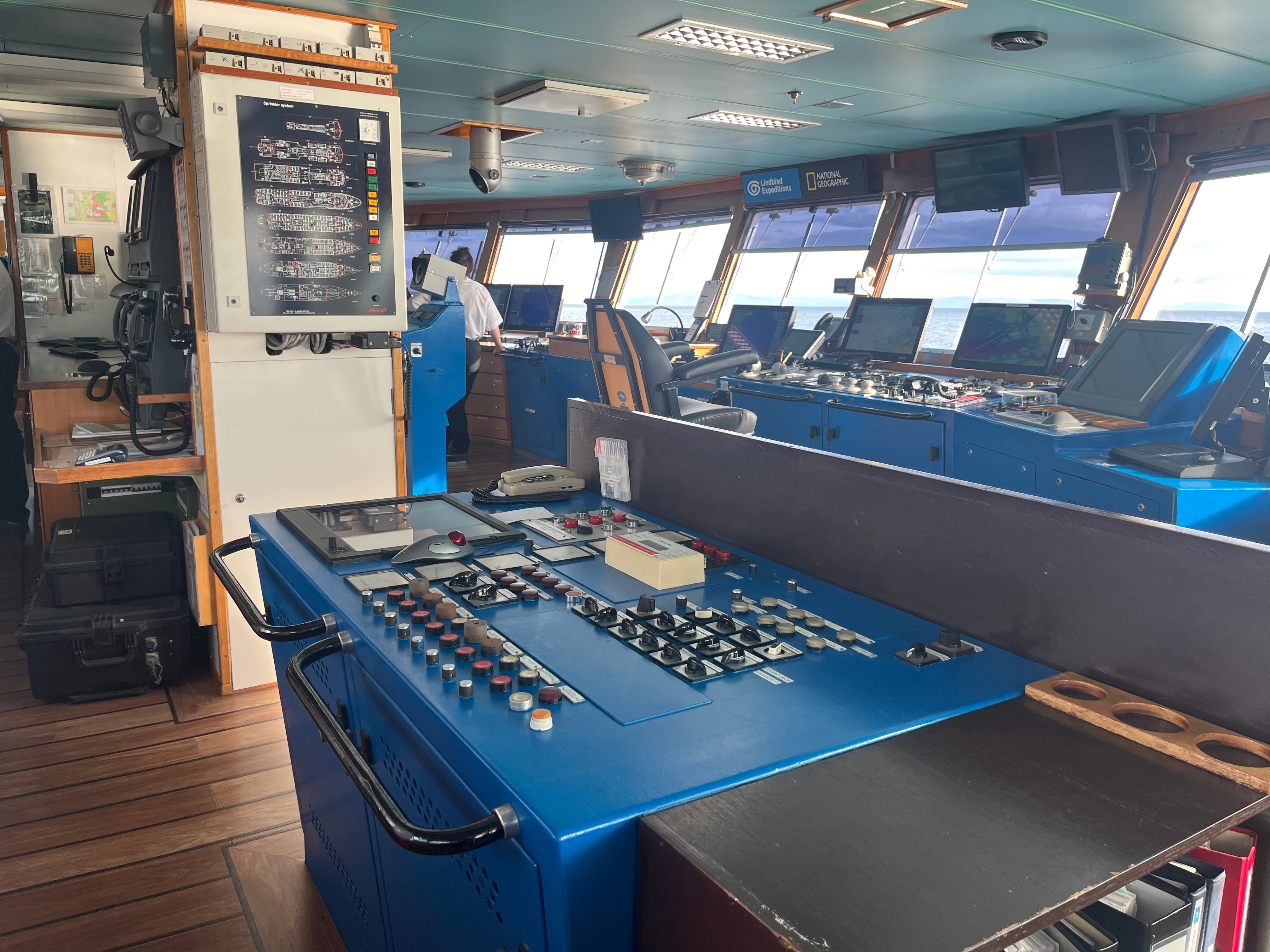 The bridge on the National Geographic Explorer