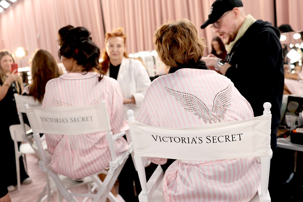 Backstage ambiance before the Victoria's Secret Fashion Show