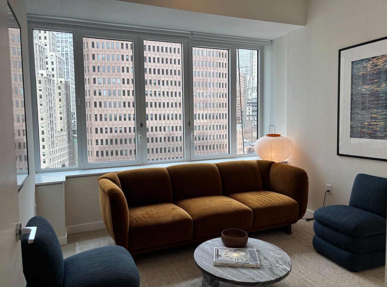 An apartment at 25 Water Street in NYC.