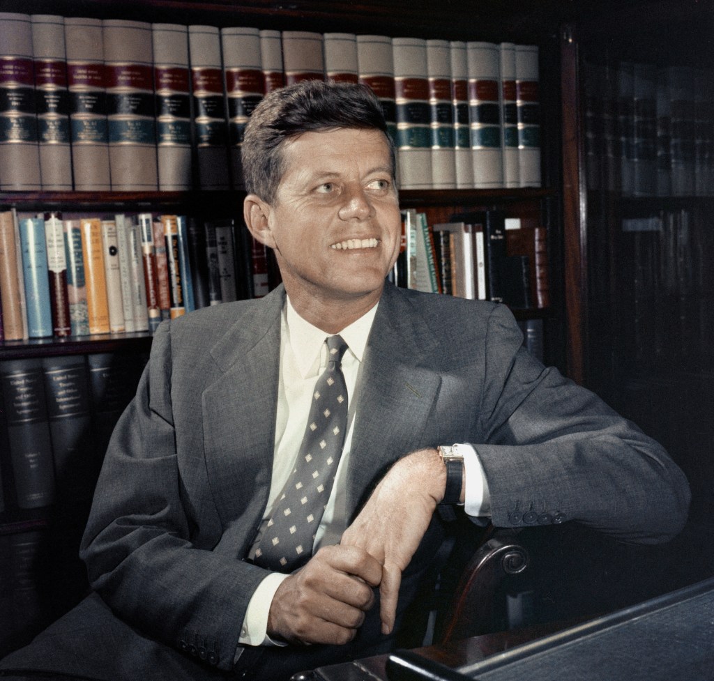 John F. Kennedy in his Washington, D.C. office.