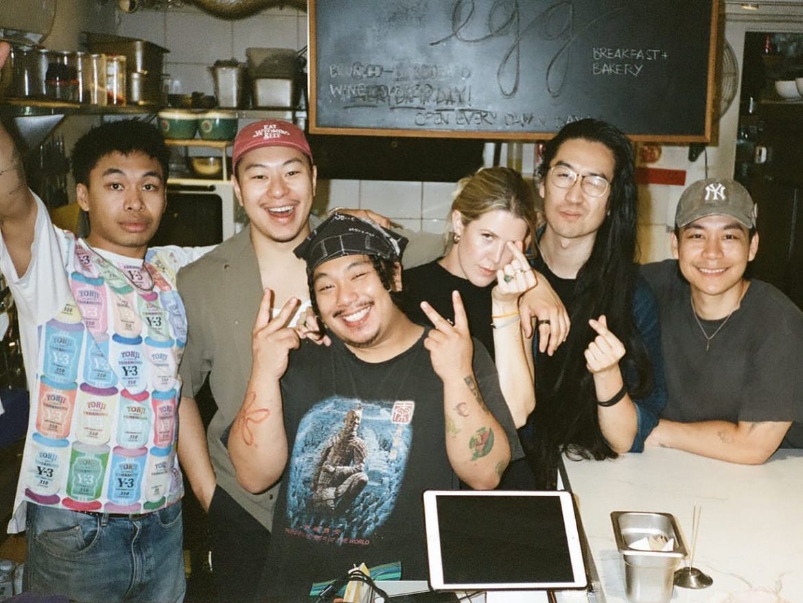 Camden Hauge at a pop-up event at Egg in Shanghai.