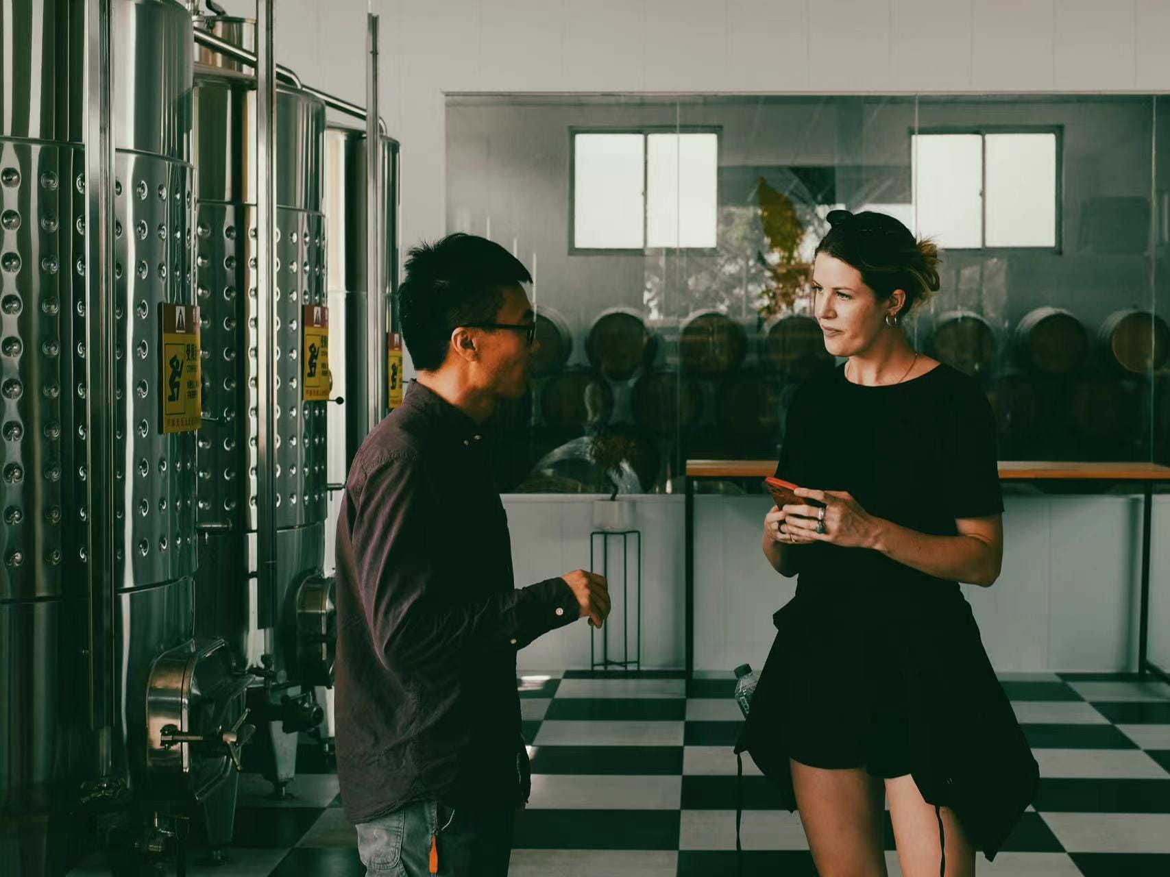 Camden Hauge at Jiangyu, a winery in China.