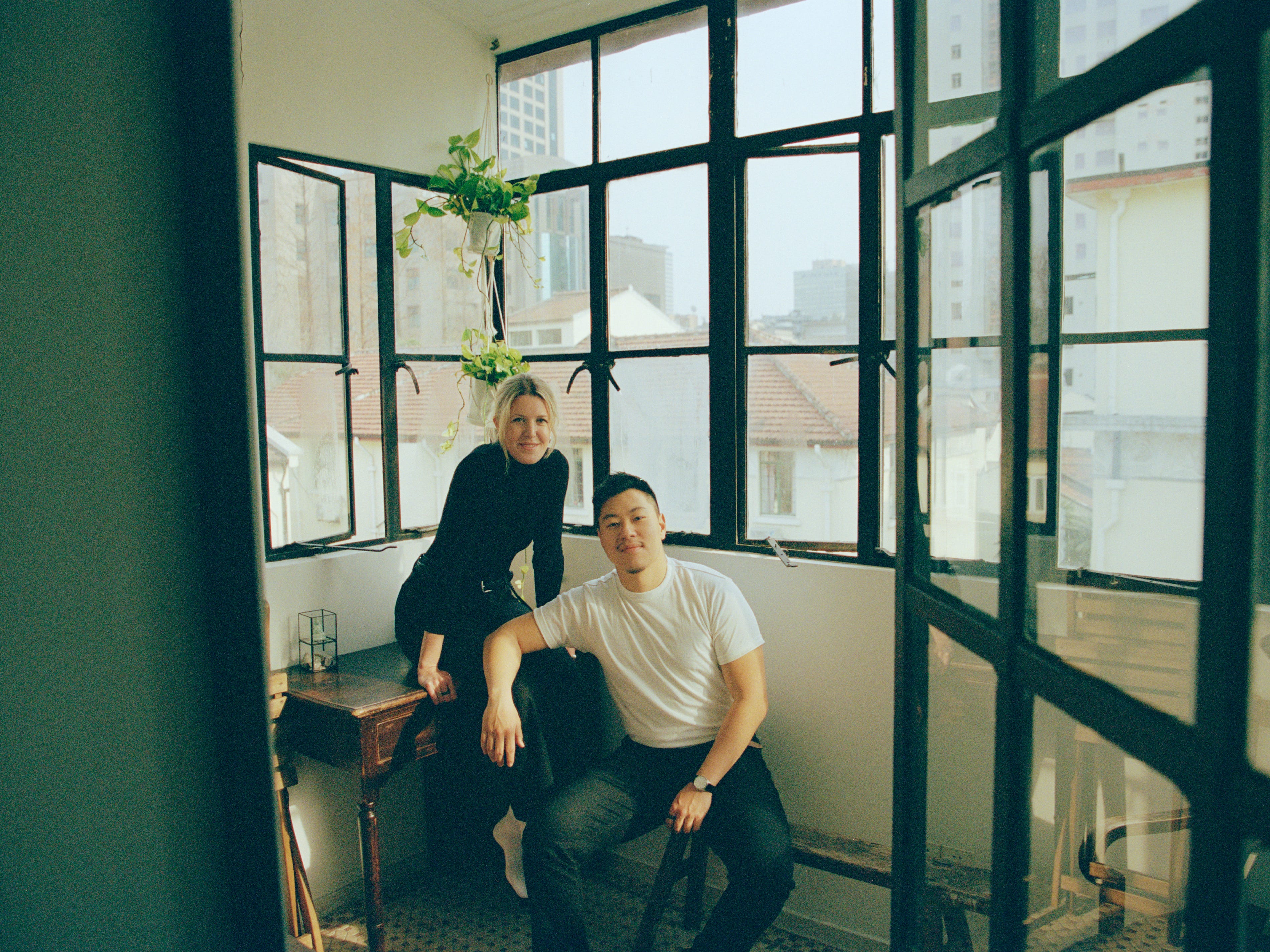 Camden Hauge and Lucas Sin in Shanghai, China.