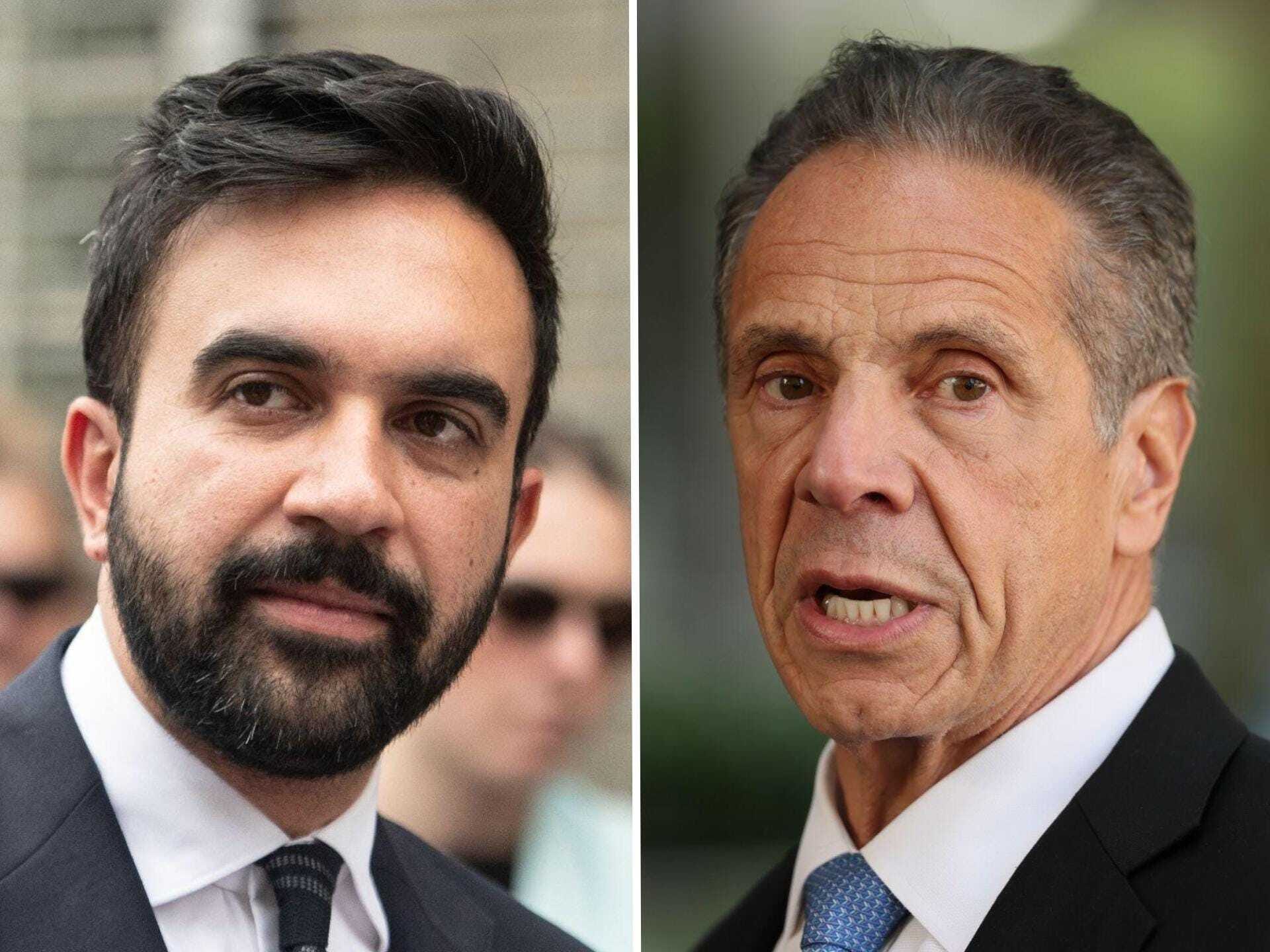 Split of Zohran Mamdani and Andrew Cuomo