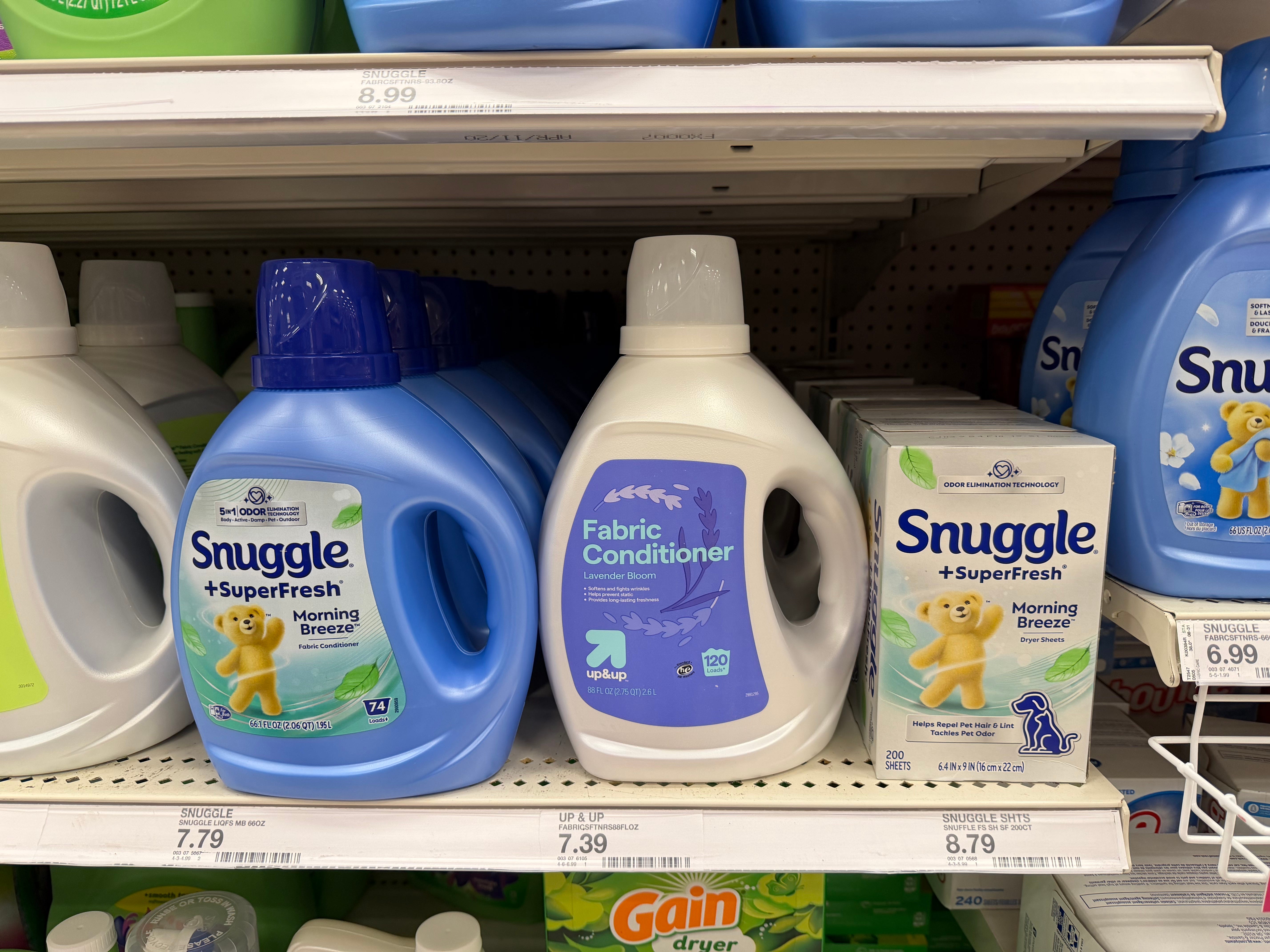 Clothing detergent on shelf at Target