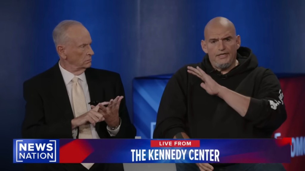 Bill O'Reilly speaking with Senator John Fetterman on NewsNation.