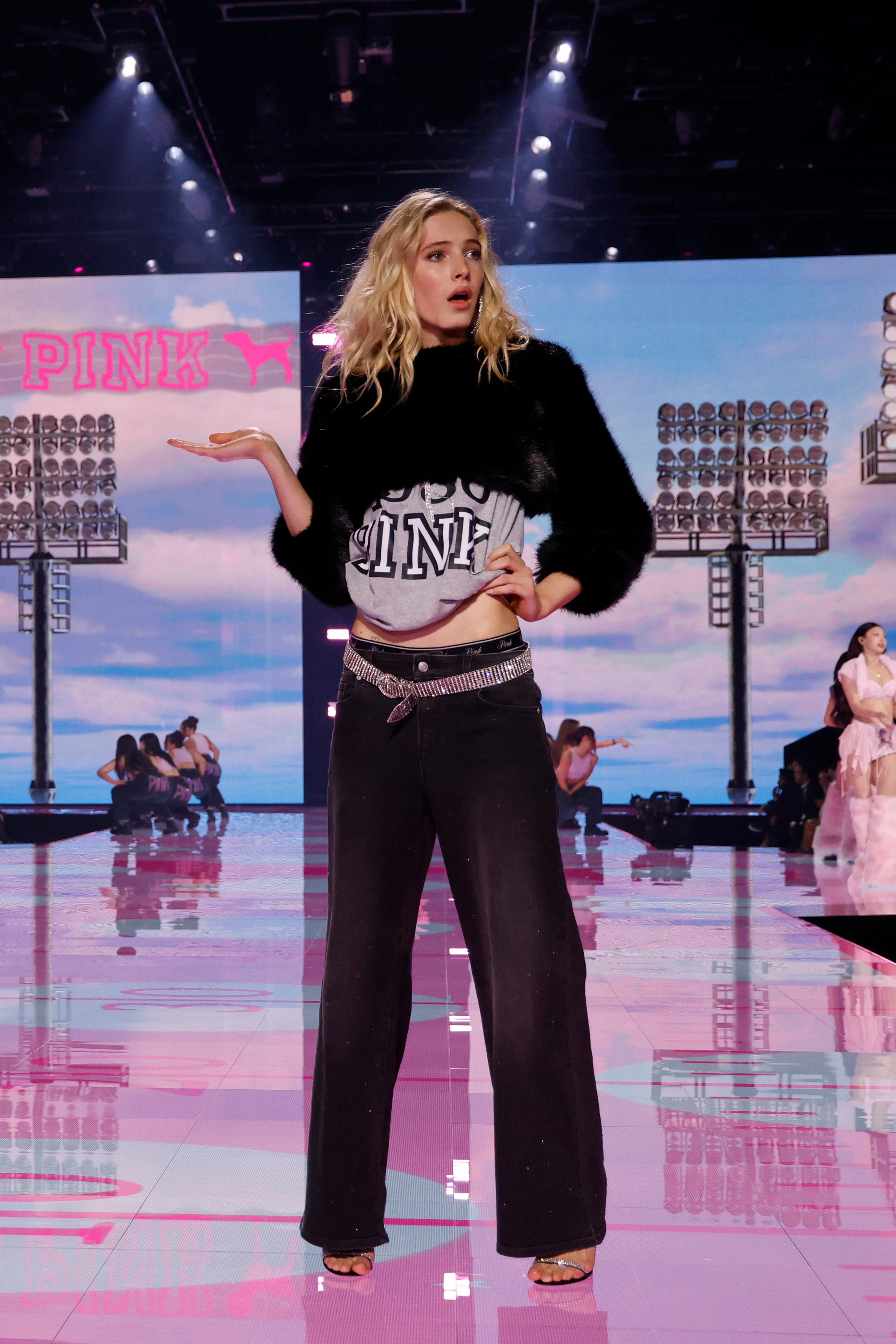 Summer Dirx walks the Victoria's Secret Fashion Show runway in New York City.