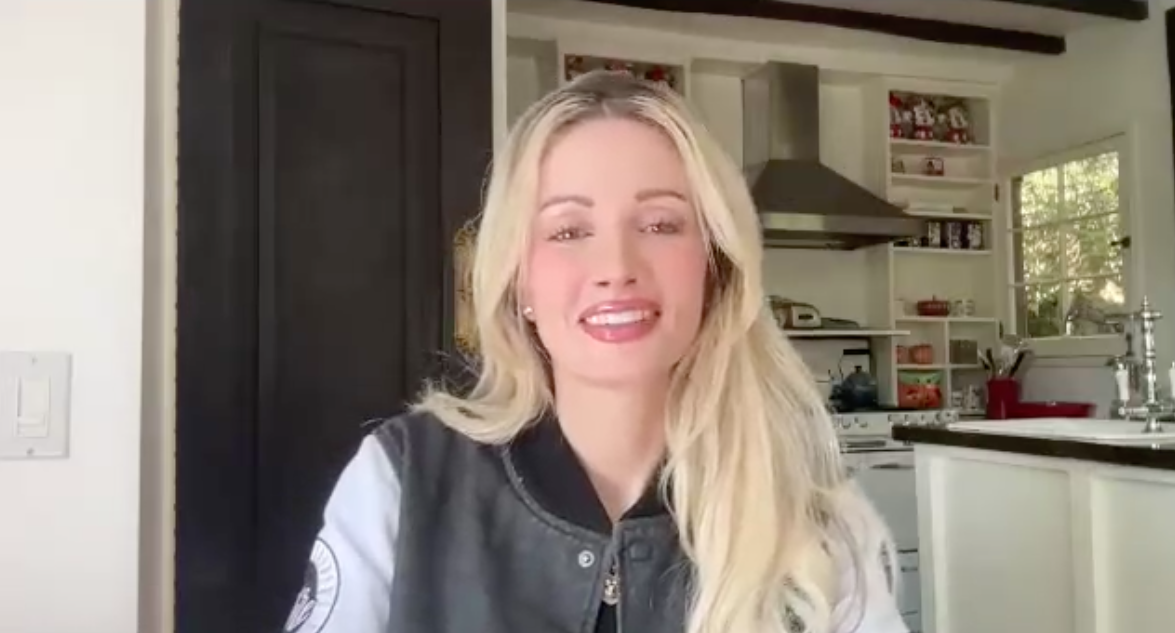 Holly Madison being interviewed by Page Six.