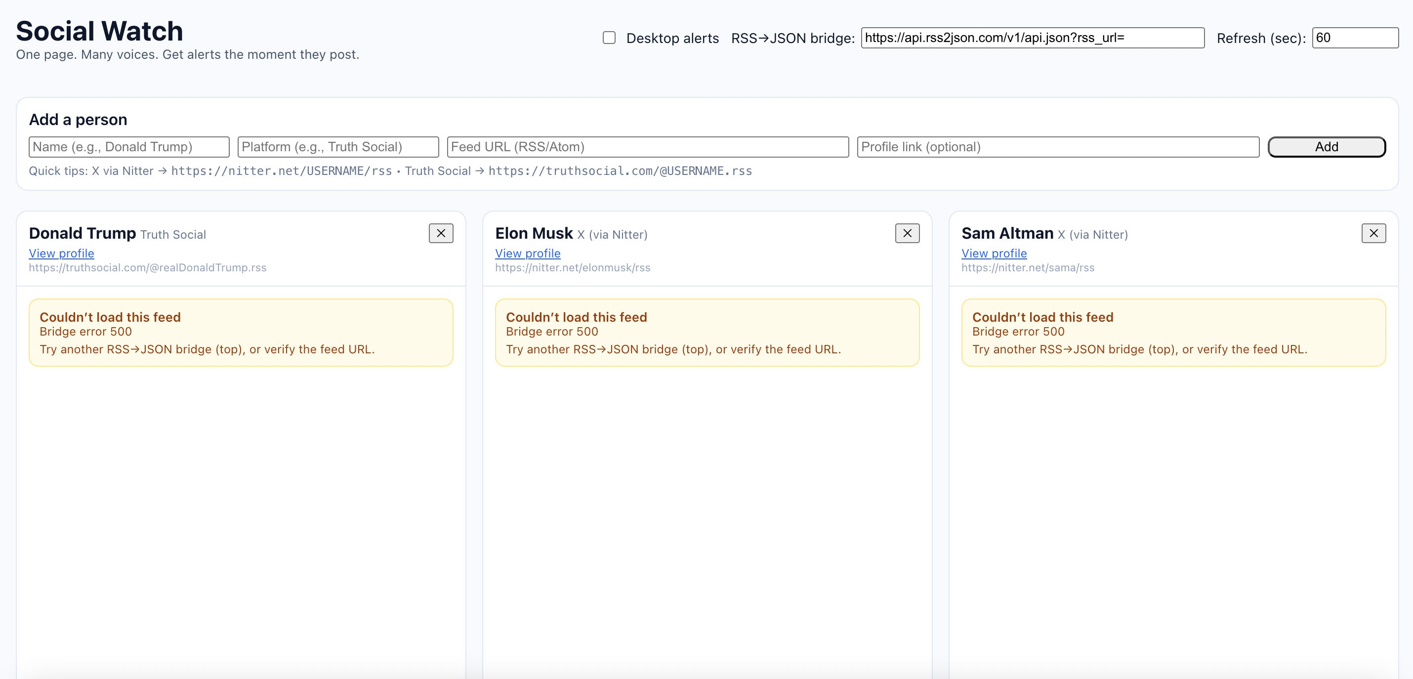 Screenshot of page
