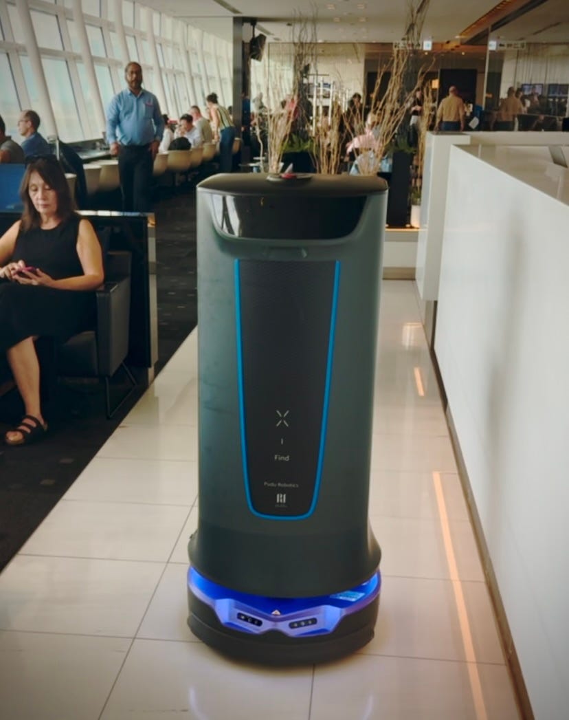 robot in airport