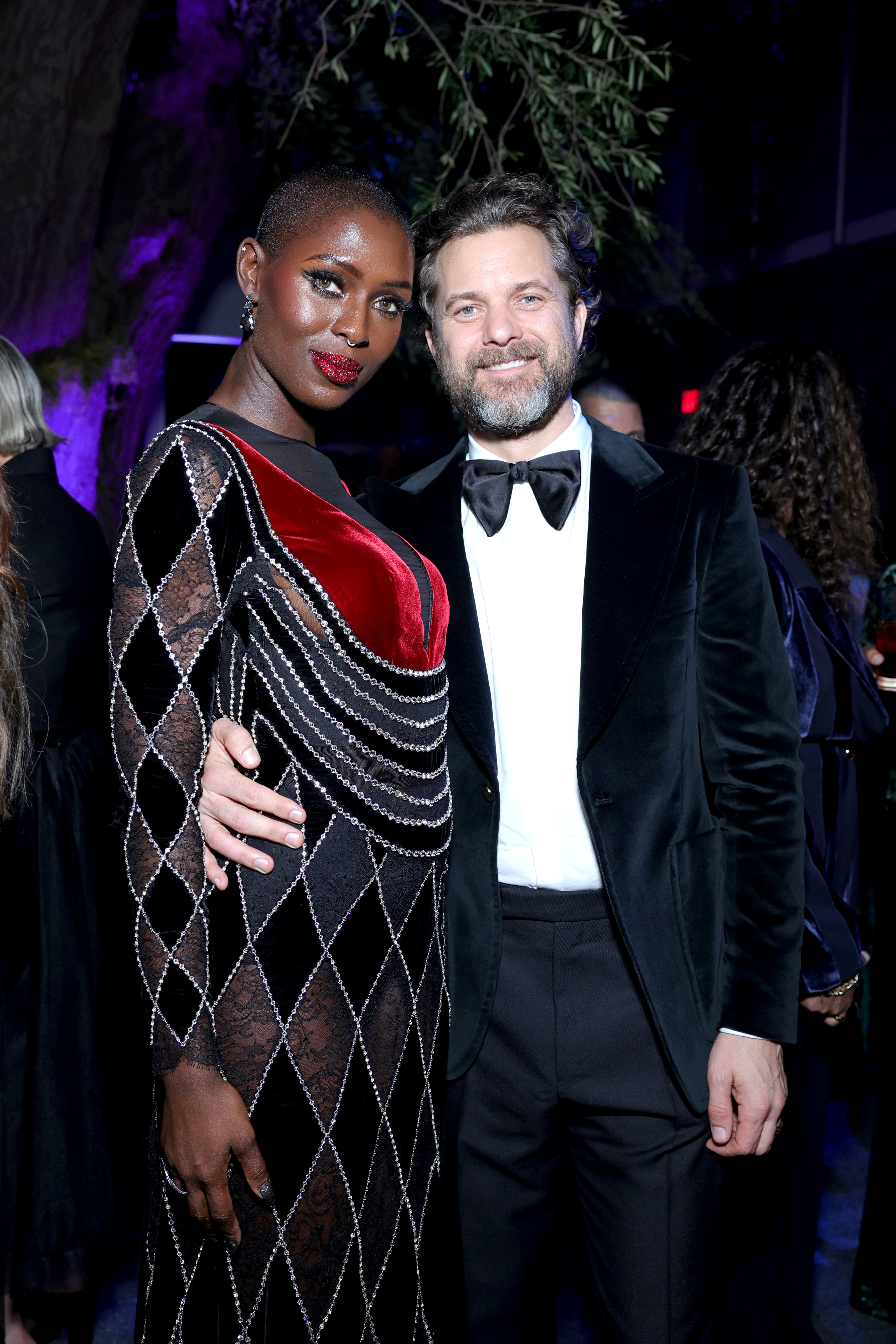 Jodie Turner-Smith and Joshua Jackson at the 2023 Vanity Fair Oscar Party.