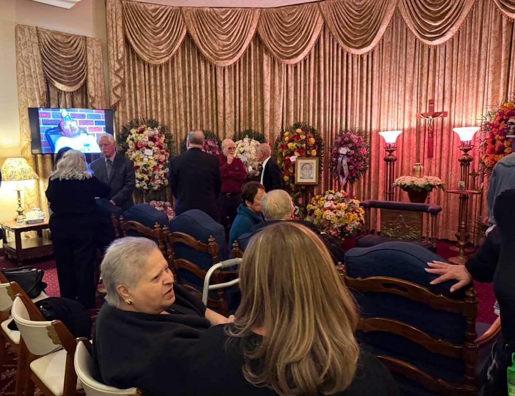 Mourners at the wake of Nicola Tanzi at the Torregrossa Funeral Home in Brooklyn.