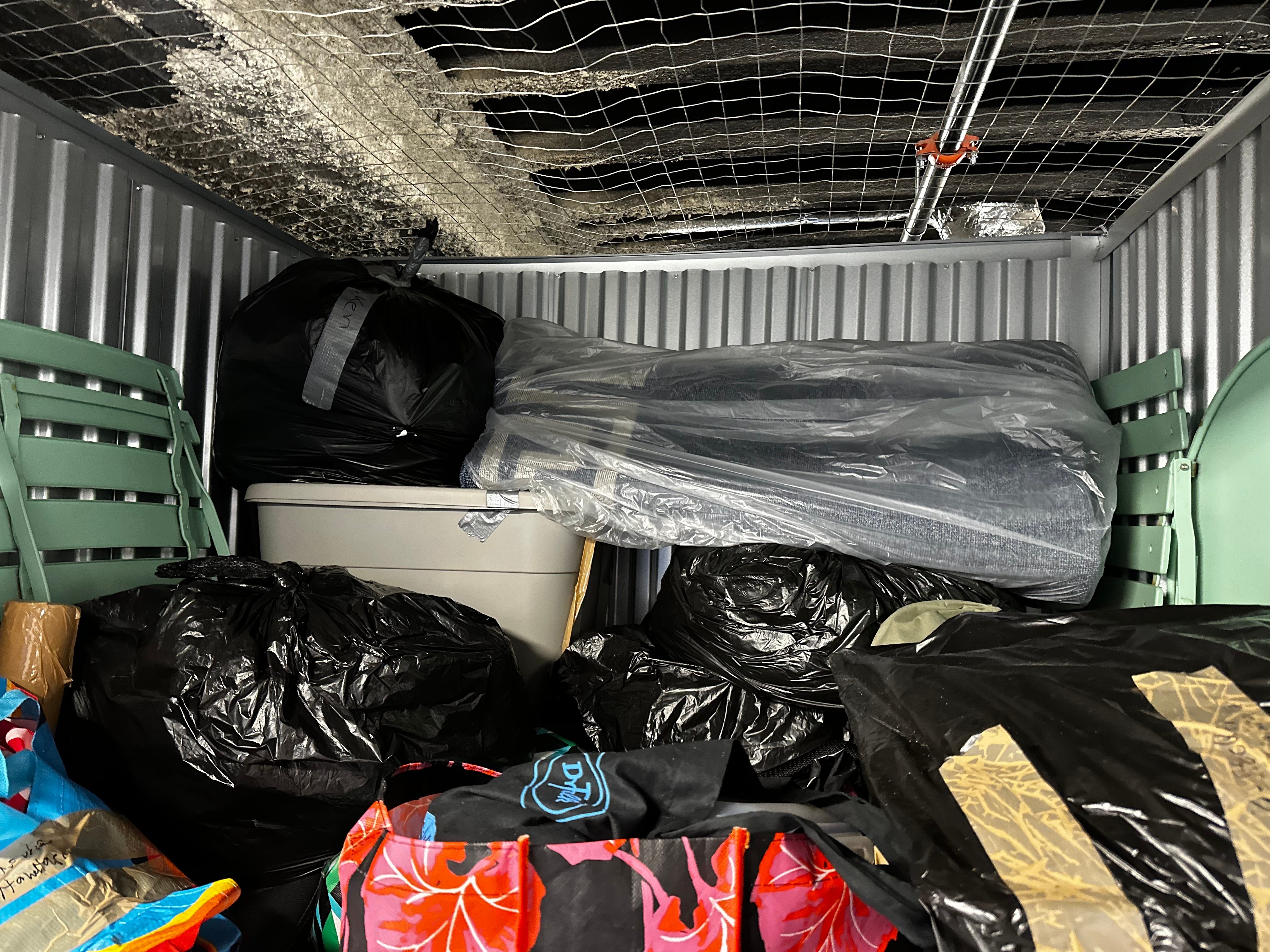 The inside of the author's NYC storage unit in Upper Manhattan.