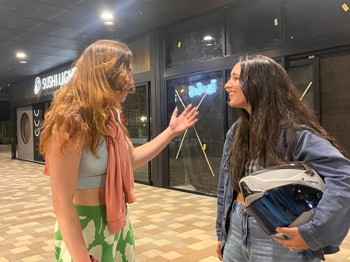 The author with her friend Andrea.