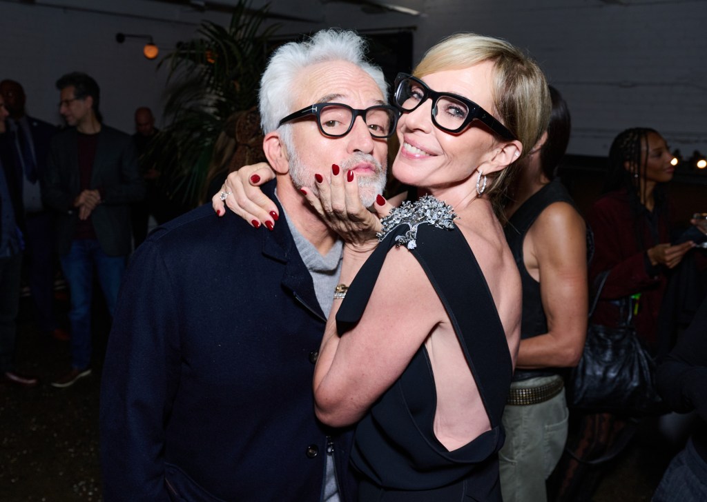 “The Diplomat” co-stars  Bradley Whitford and Allison Janney demonstrate the proper diplomatic technique for defusing tension at the show’s screening at Metrograph on the Lower East Side.
