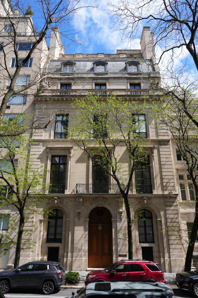 The New York City townhouse formerly owned by the late sex offender Jeffrey Epstein on East 71st Street on Sunday, April 27, 2025.