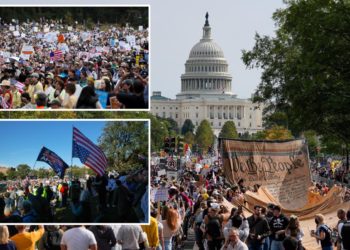 Thousands flood the streets for  ‘No Kings’ protests in NYC, Chicago, Washington DC