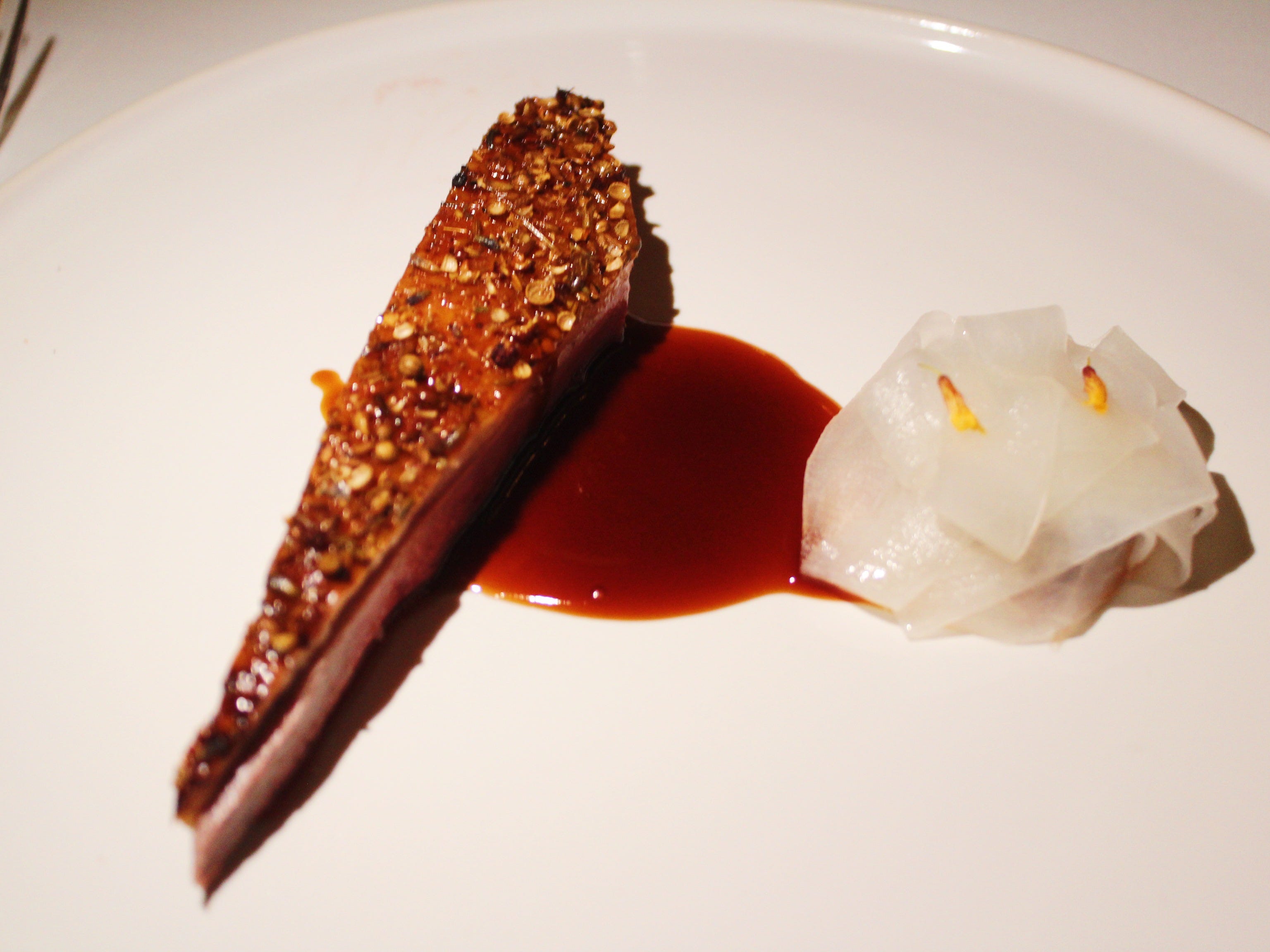 eleven madison park honey lavendar duck