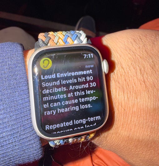 An Apple watch showing a