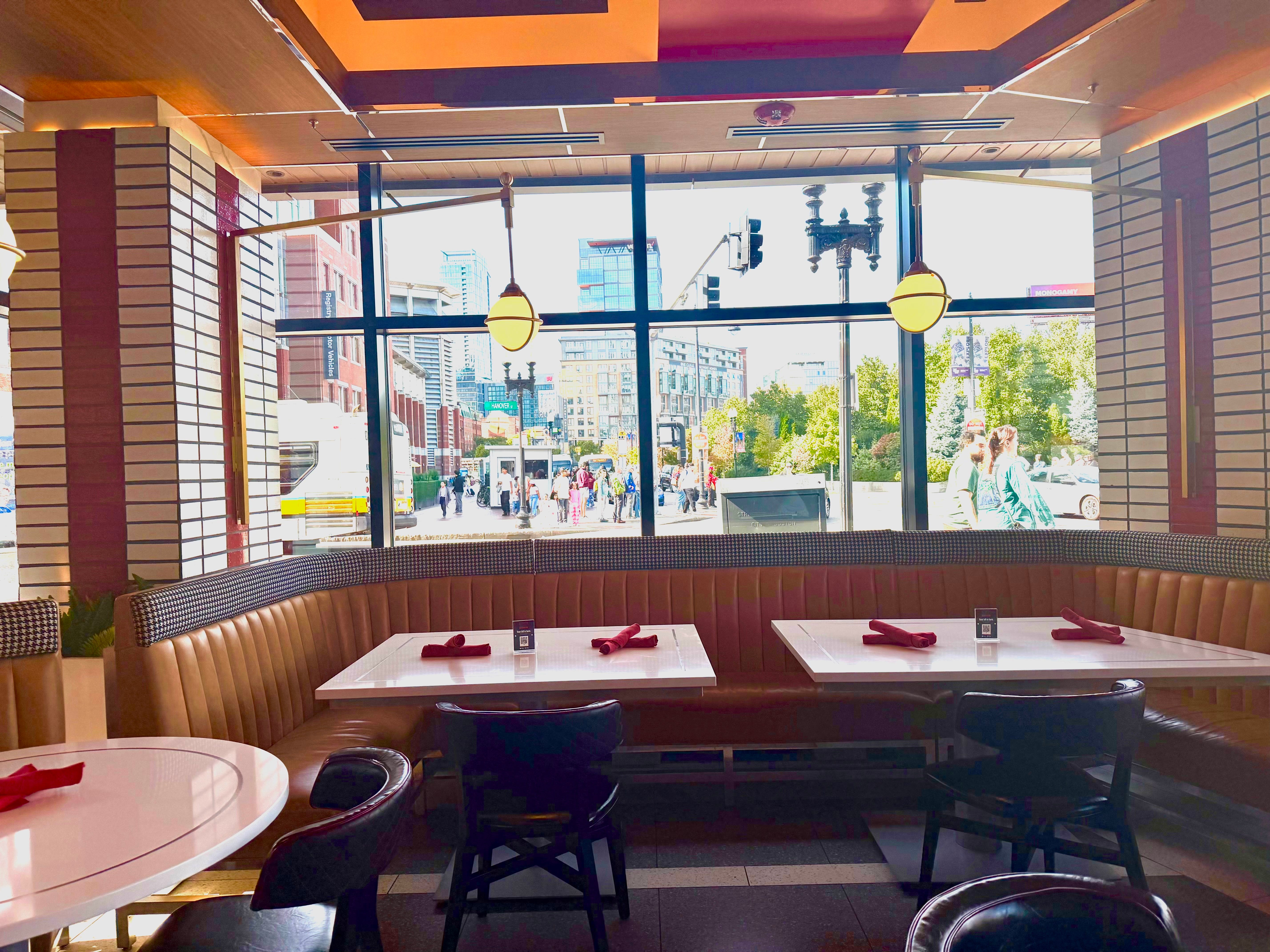 The interior of Gordon Ramsay Burger.