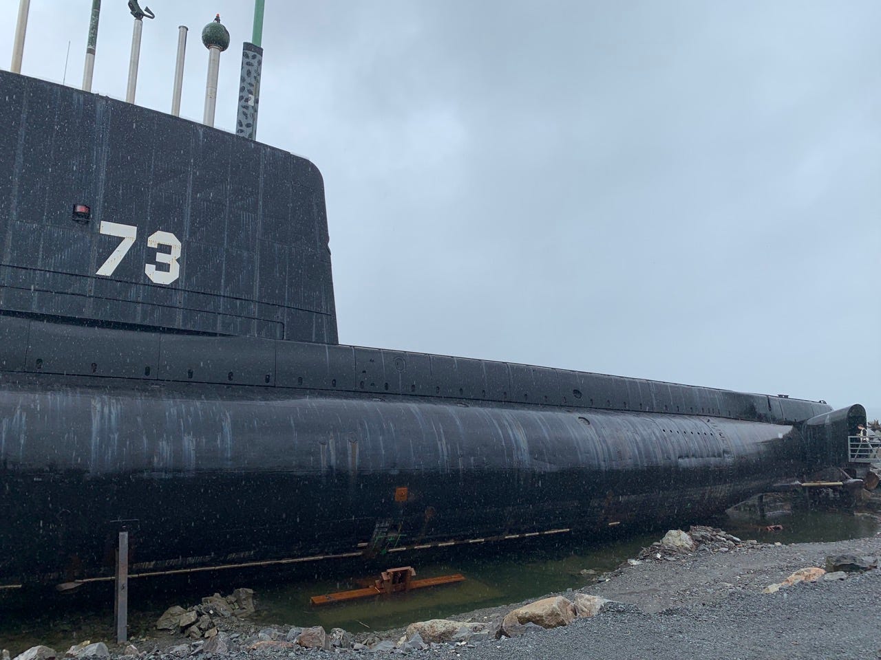 Exterior of a submarine