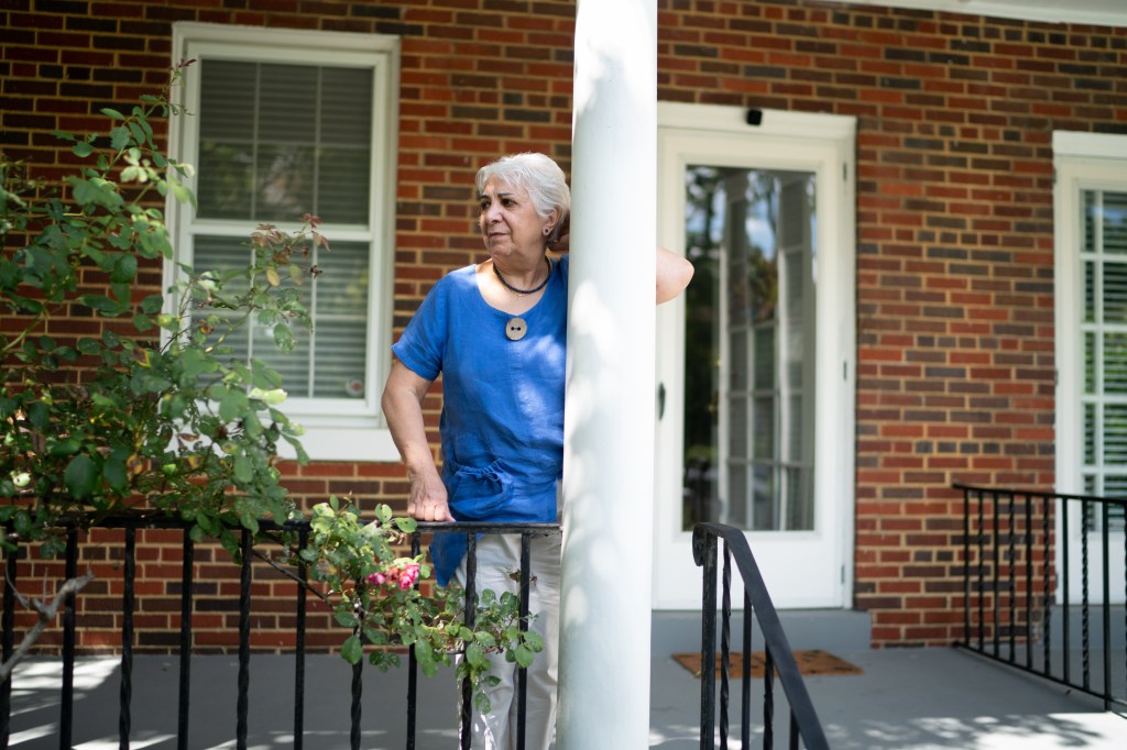 Josefa Ippolito-Shepherd outside her duplex in DC. 