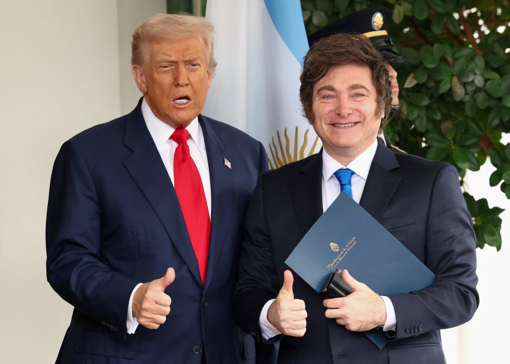 President Donald Trump and Argentina's President Javier Milei. 