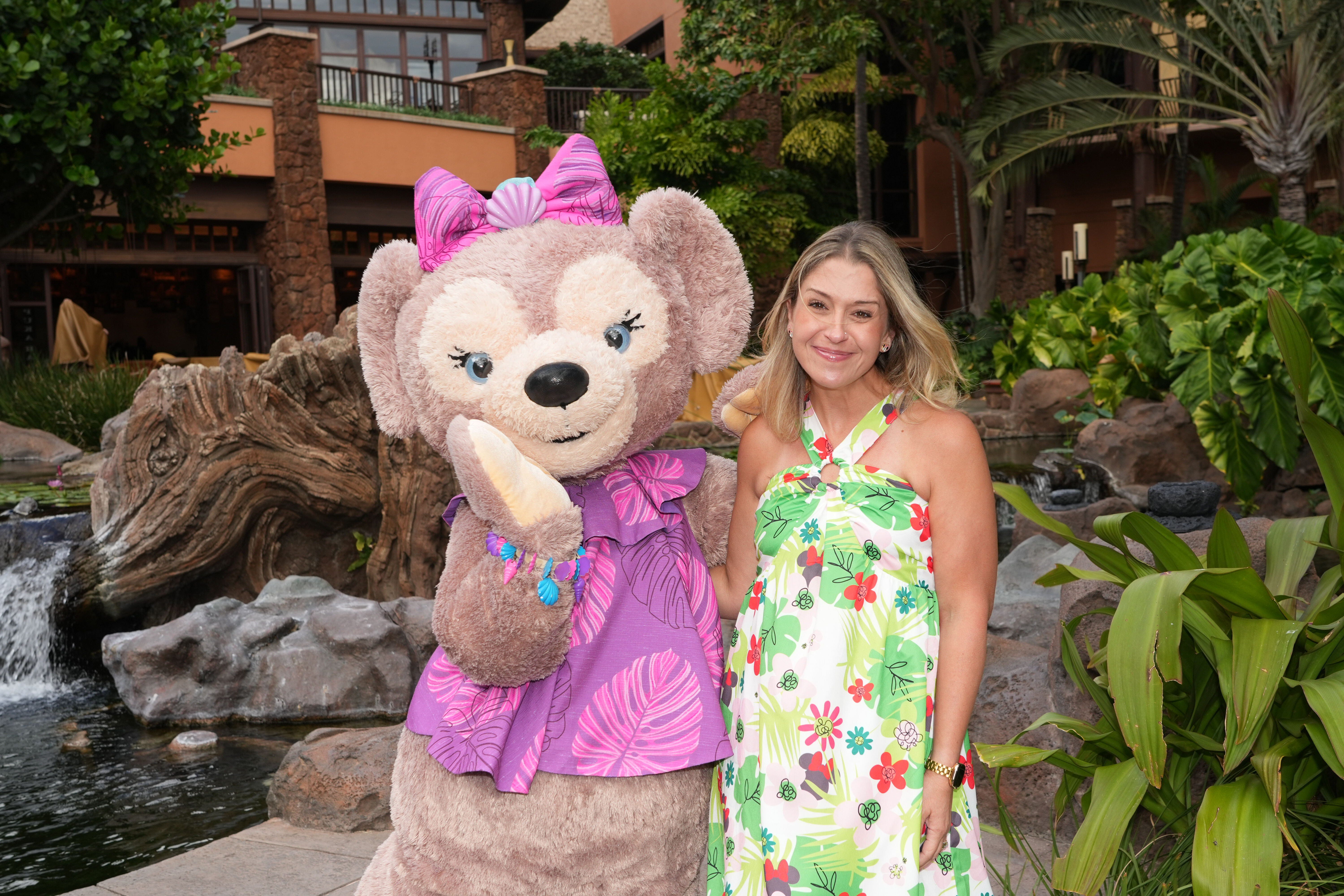 Terri Peters with ShellieMay the Disney Bear.