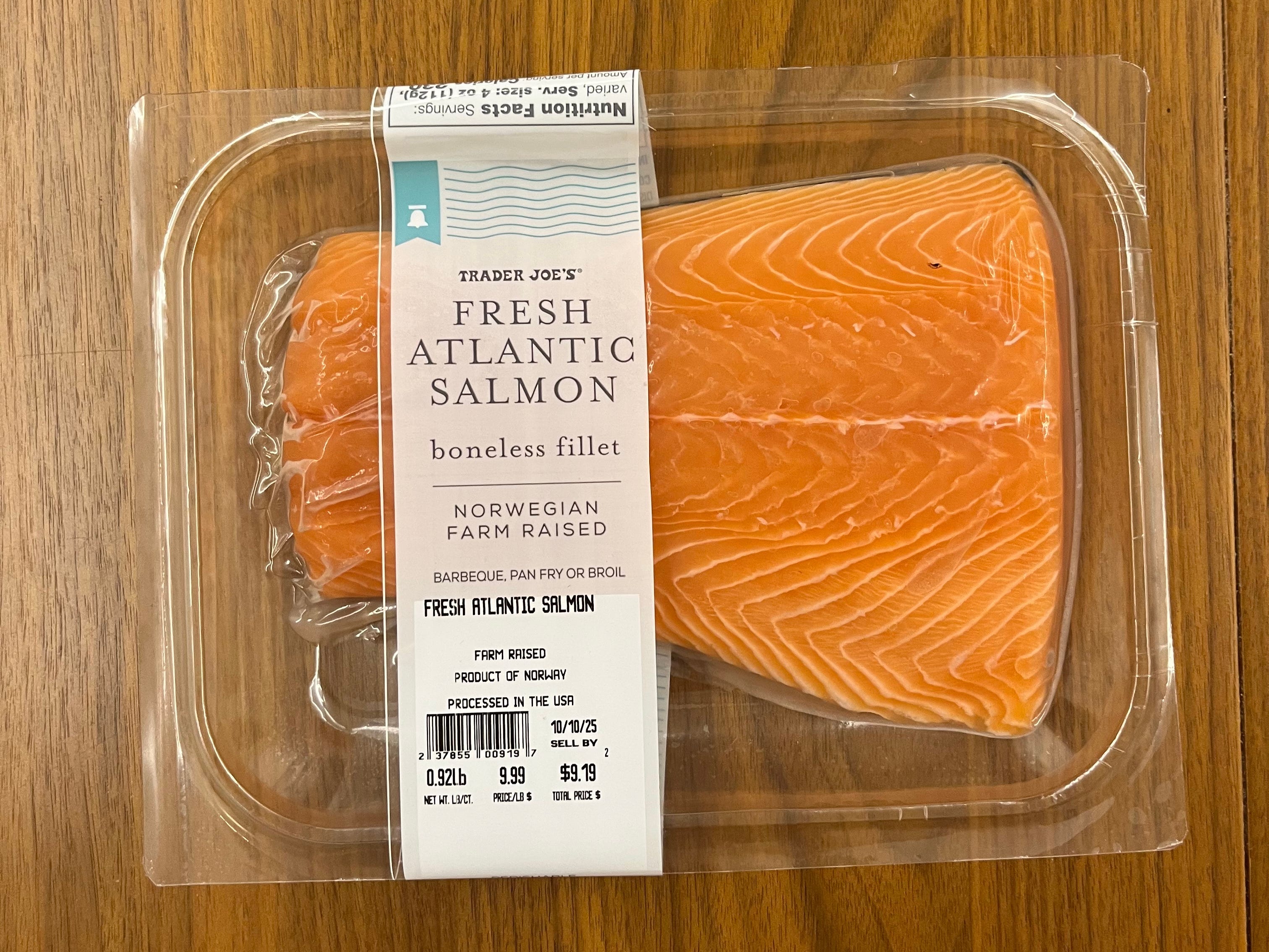 Salmon from Trader Joe's
