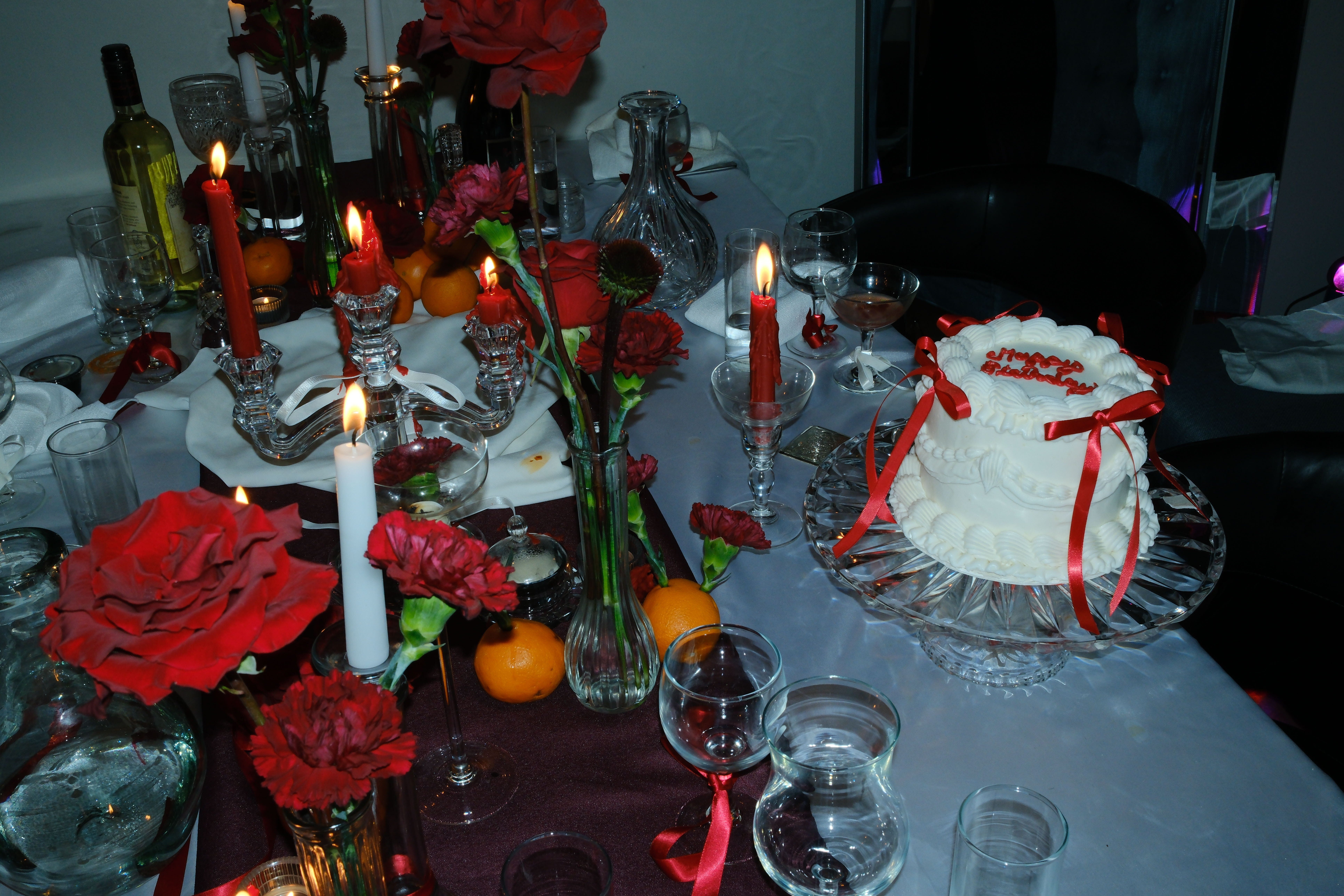 A table decorated for a birthday party.
